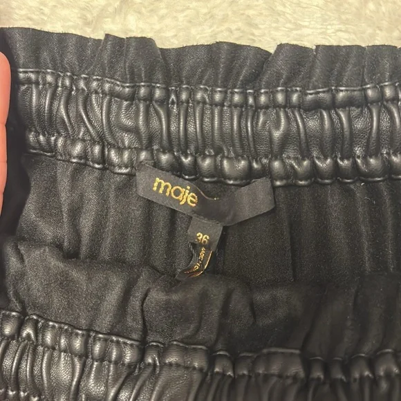 Maje Black Pleated Mini Skirt - Picture 5 of 5